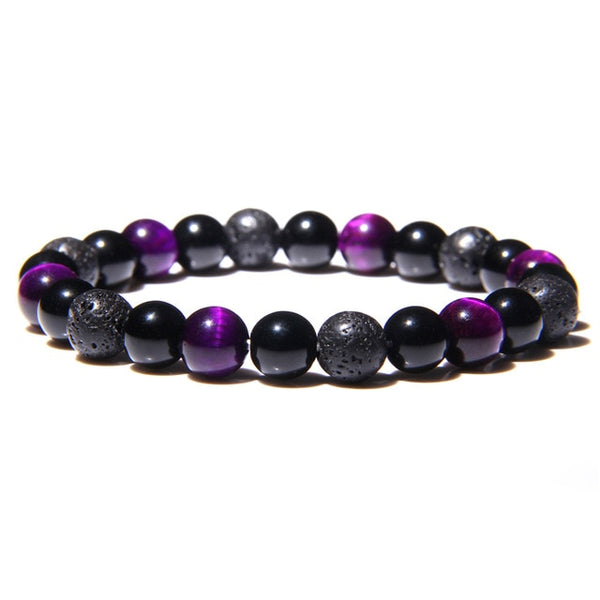 Natural Black Obsidian Hematite Tiger Eye Beads Bracelets Men for Magnetic Health Protection Women Jewelry Pulsera Hombre