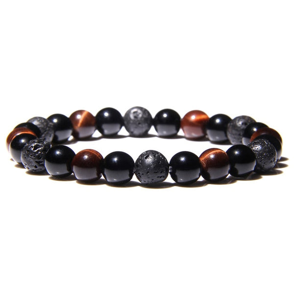 Natural Black Obsidian Hematite Tiger Eye Beads Bracelets Men for Magnetic Health Protection Women Jewelry Pulsera Hombre