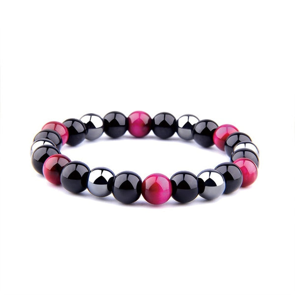 Natural Black Obsidian Hematite Tiger Eye Beads Bracelets Men for Magnetic Health Protection Women Jewelry Pulsera Hombre