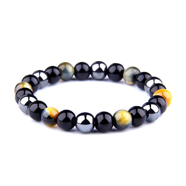 Natural Black Obsidian Hematite Tiger Eye Beads Bracelets Men for Magnetic Health Protection Women Jewelry Pulsera Hombre