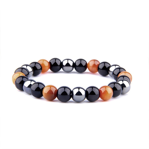 Natural Black Obsidian Hematite Tiger Eye Beads Bracelets Men for Magnetic Health Protection Women Jewelry Pulsera Hombre