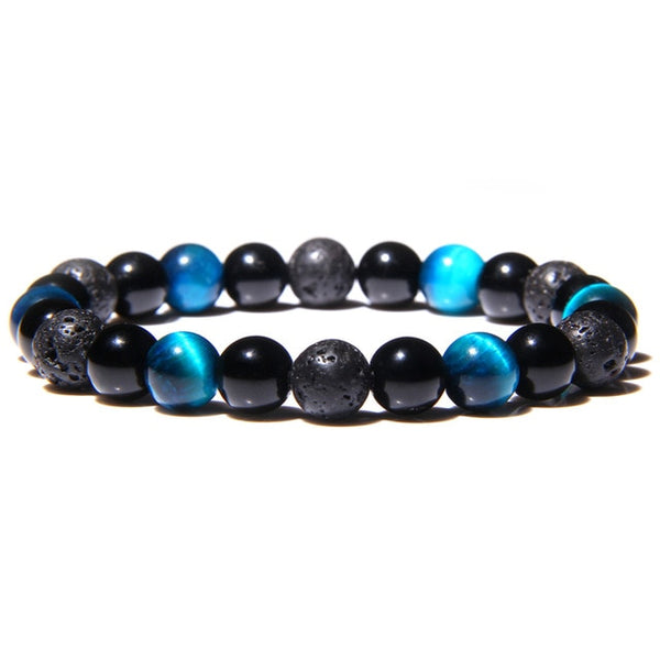 Natural Black Obsidian Hematite Tiger Eye Beads Bracelets Men for Magnetic Health Protection Women Jewelry Pulsera Hombre