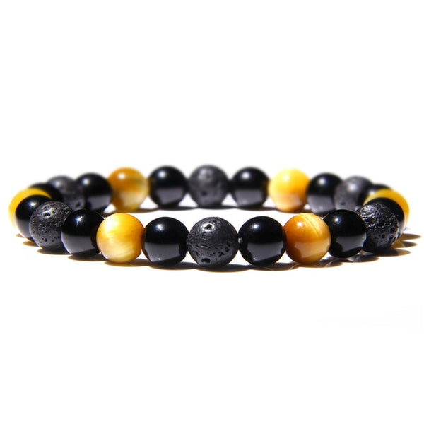 Natural Black Obsidian Hematite Tiger Eye Beads Bracelets Men for Magnetic Health Protection Women Jewelry Pulsera Hombre